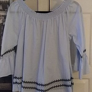 Off-the-shoulder Boho Bell Sleeve Top